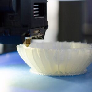 3D printer creating a manufacturing component