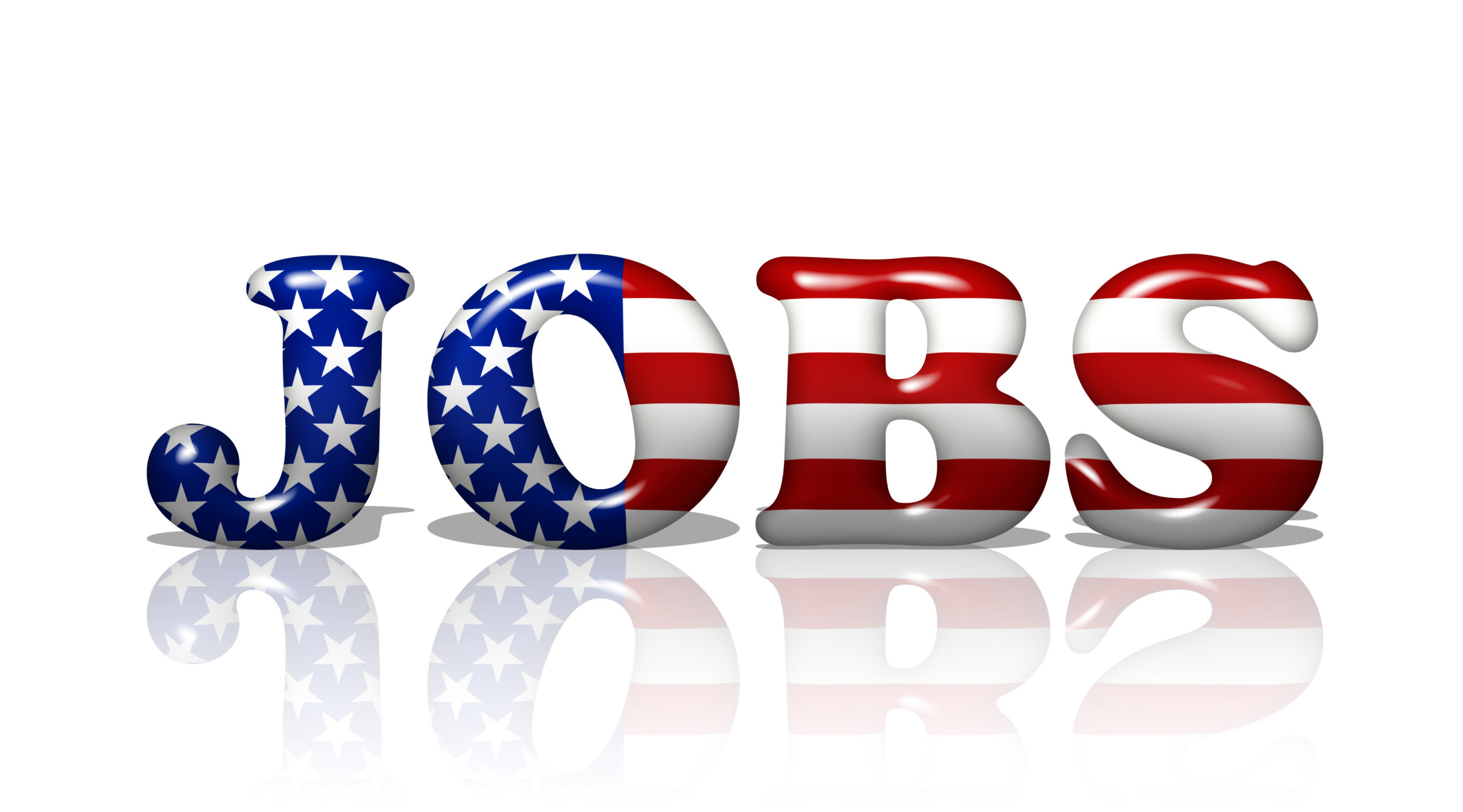 The,word,jobs,in,the,american,flag,colors,,jobs,in