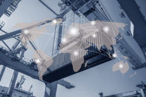 Global,logistics,network,business,connection,concept,with,industrial,container,cargo